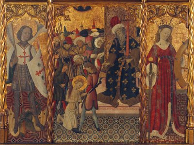 Saint Michael, Martyrdom of Saint Eulalia and Saint Catherine by Bernat Martorelli